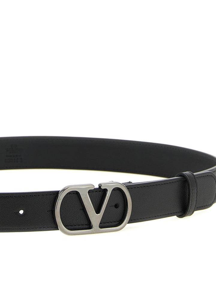 Valentino Garavani Valentino Garavani Vlogo Signature Belt Belts - Black | afd8efe7501d8de0c2afe8512915f613e7b6e3ac