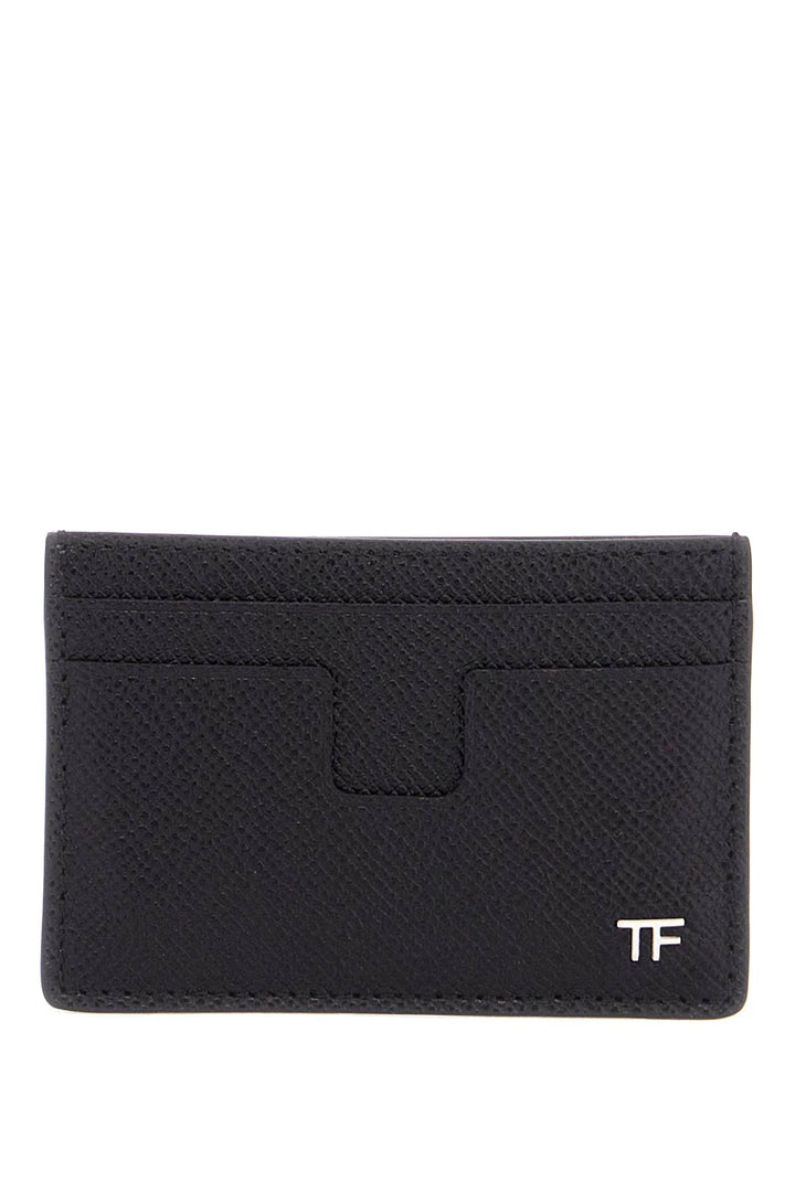 Black Minimalist Calfskin Credit Card Holder