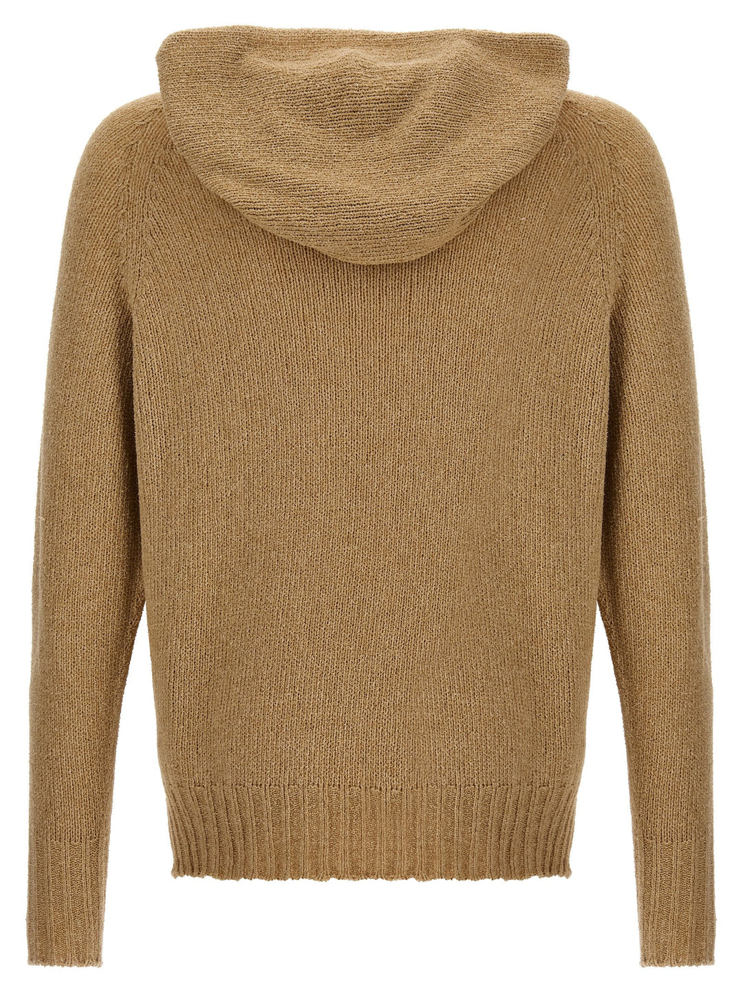 Hooded Jersey Sweater, Cardigans Beige