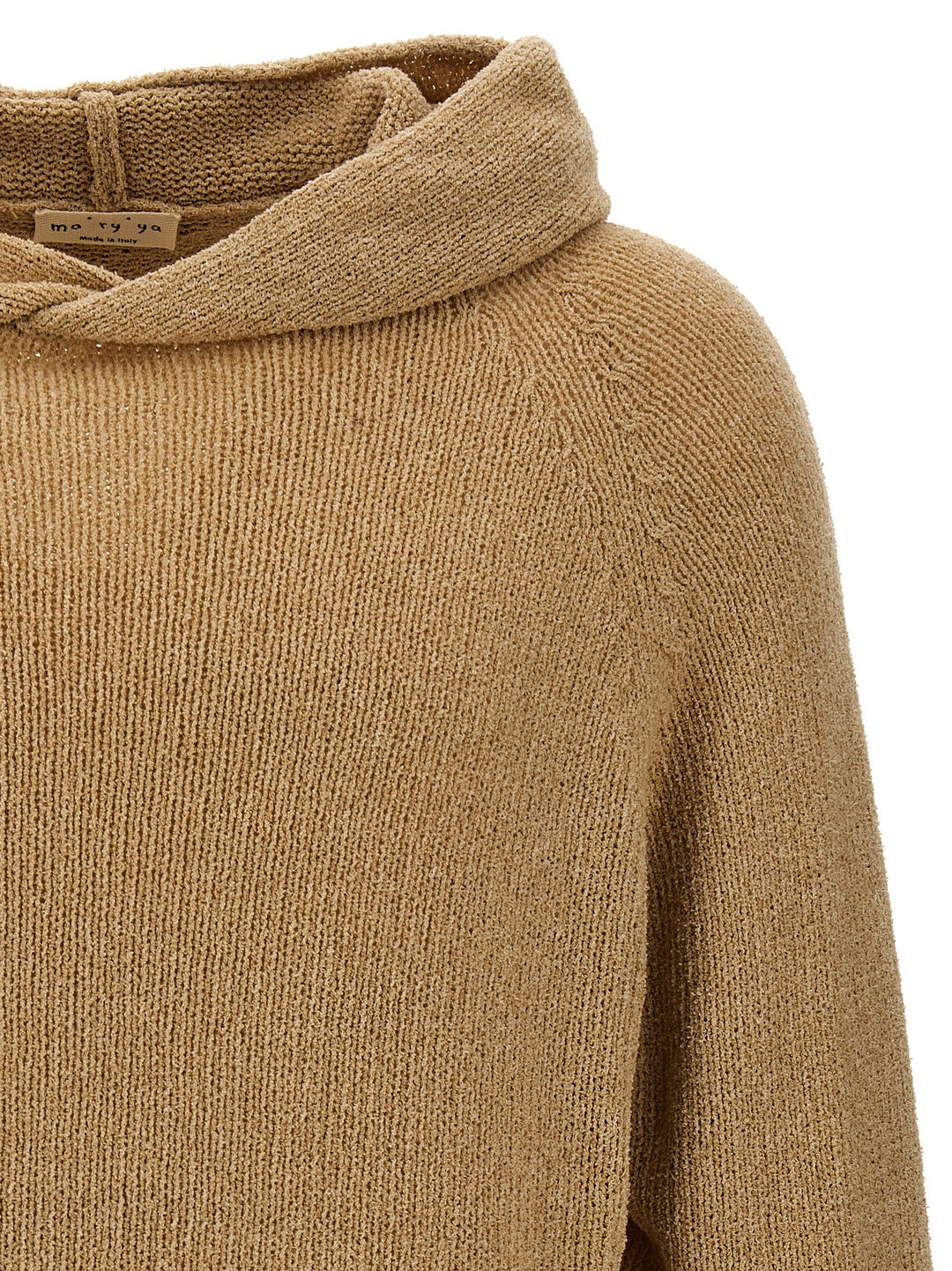 Hooded Jersey Sweater, Cardigans Beige