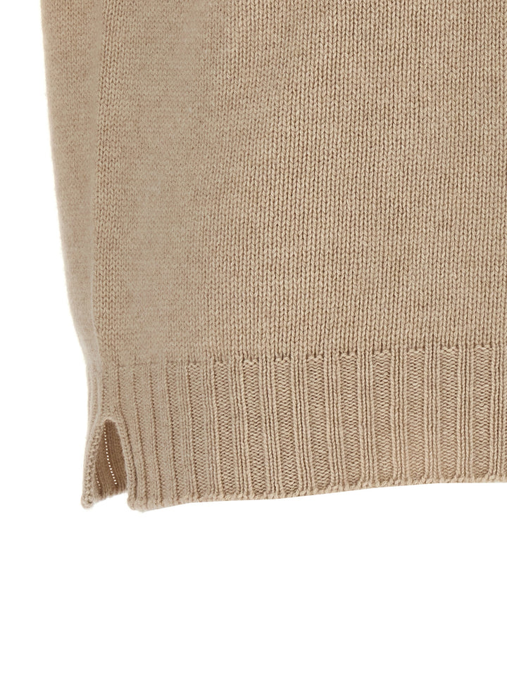 Crew-Neck Sweater Sweater, Cardigans Beige