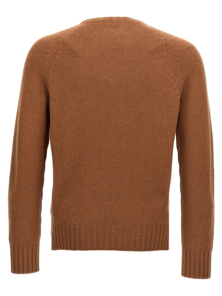 Crew-Neck Sweater Sweater, Cardigans Brown