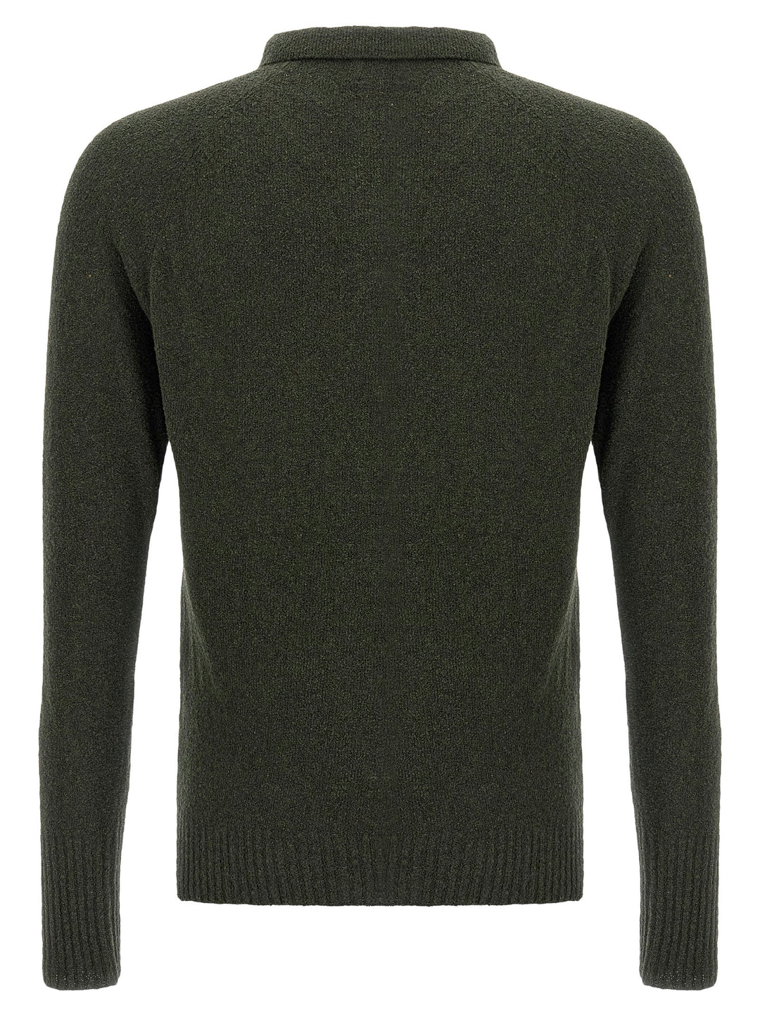 Bouclé Cotton Shirt Polo Green