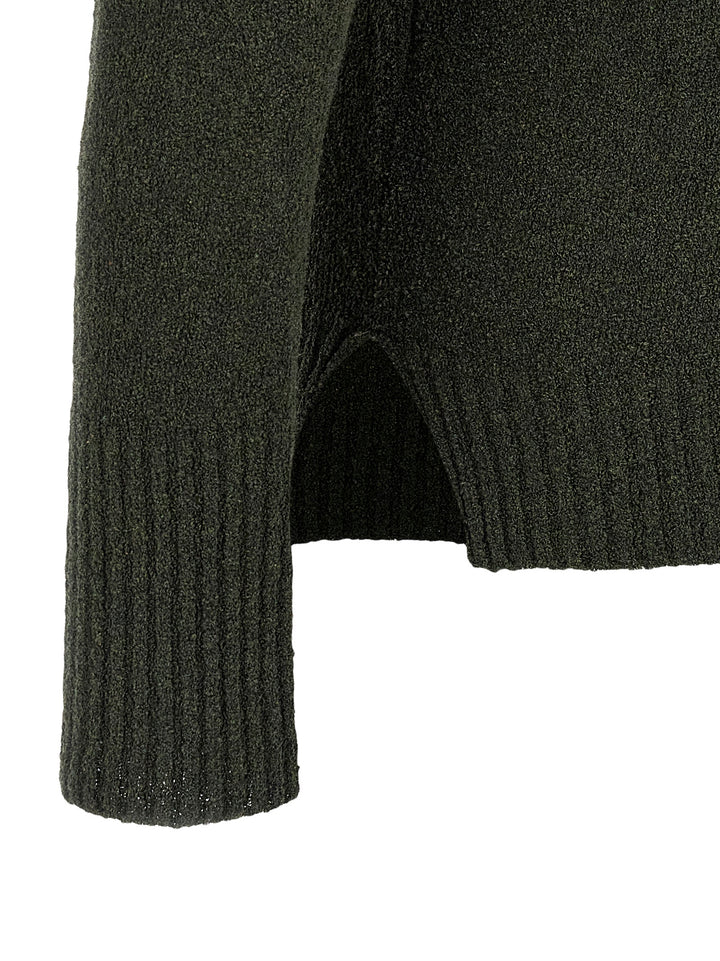 Bouclé Cotton Shirt Polo Green