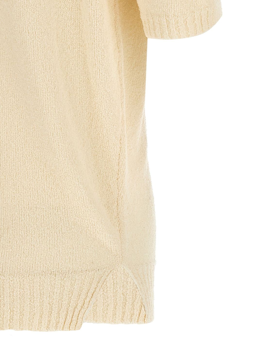 Ma'Ry'Ya Bouclé  Shirt Polo - White | cf72649260a4486bb3aa1c6f52d0f0707acdde77