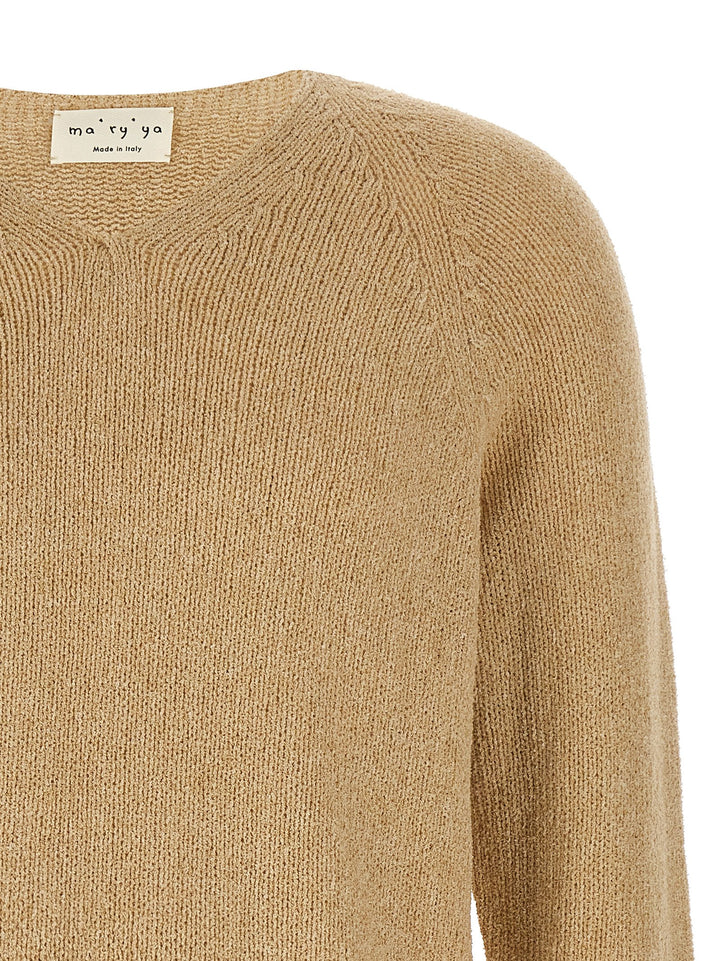 Ma'Ry'Ya Bouclé Sweater Sweaters and Cardigans - Beige | 3b3ed6c468419a2b52ea48f17ec771085110303a