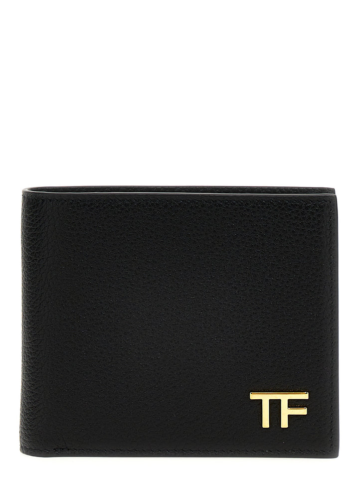 Logo Leather Wallet Wallets, Card Holders Black