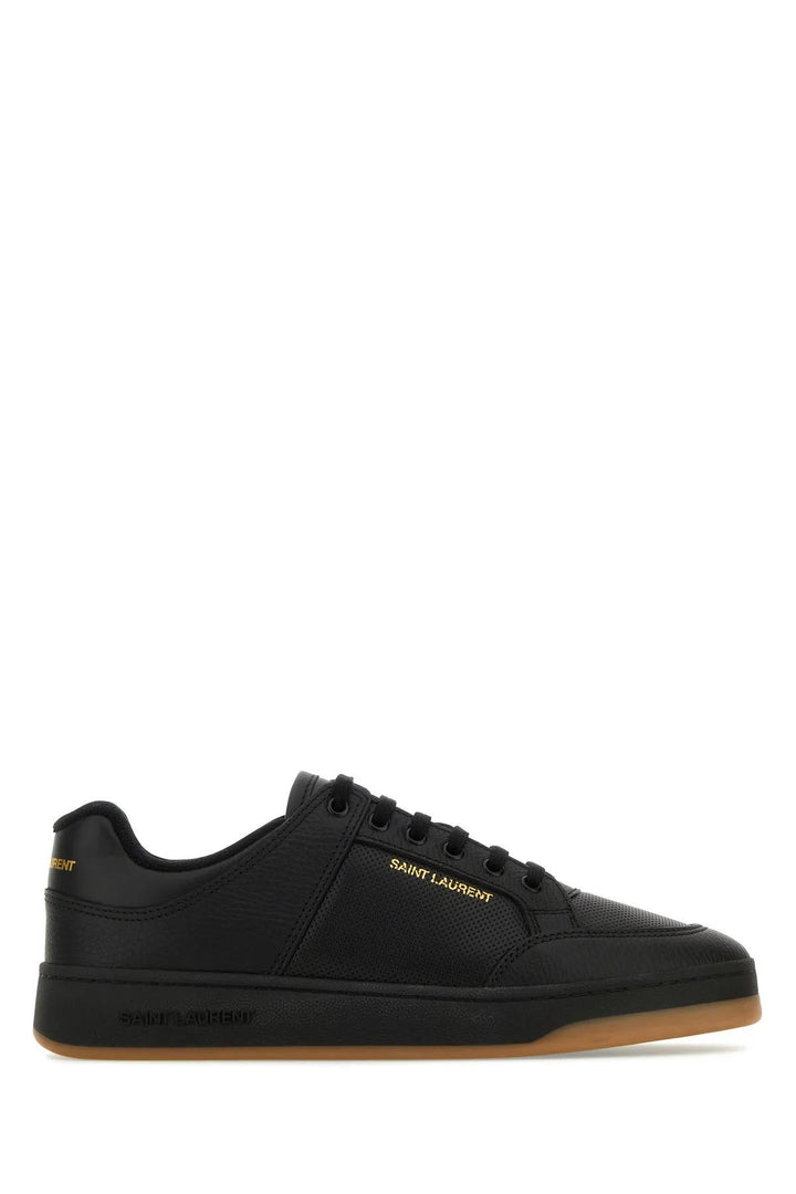 Sl/61 Low-Top In Perforated Leather Sneakers Black