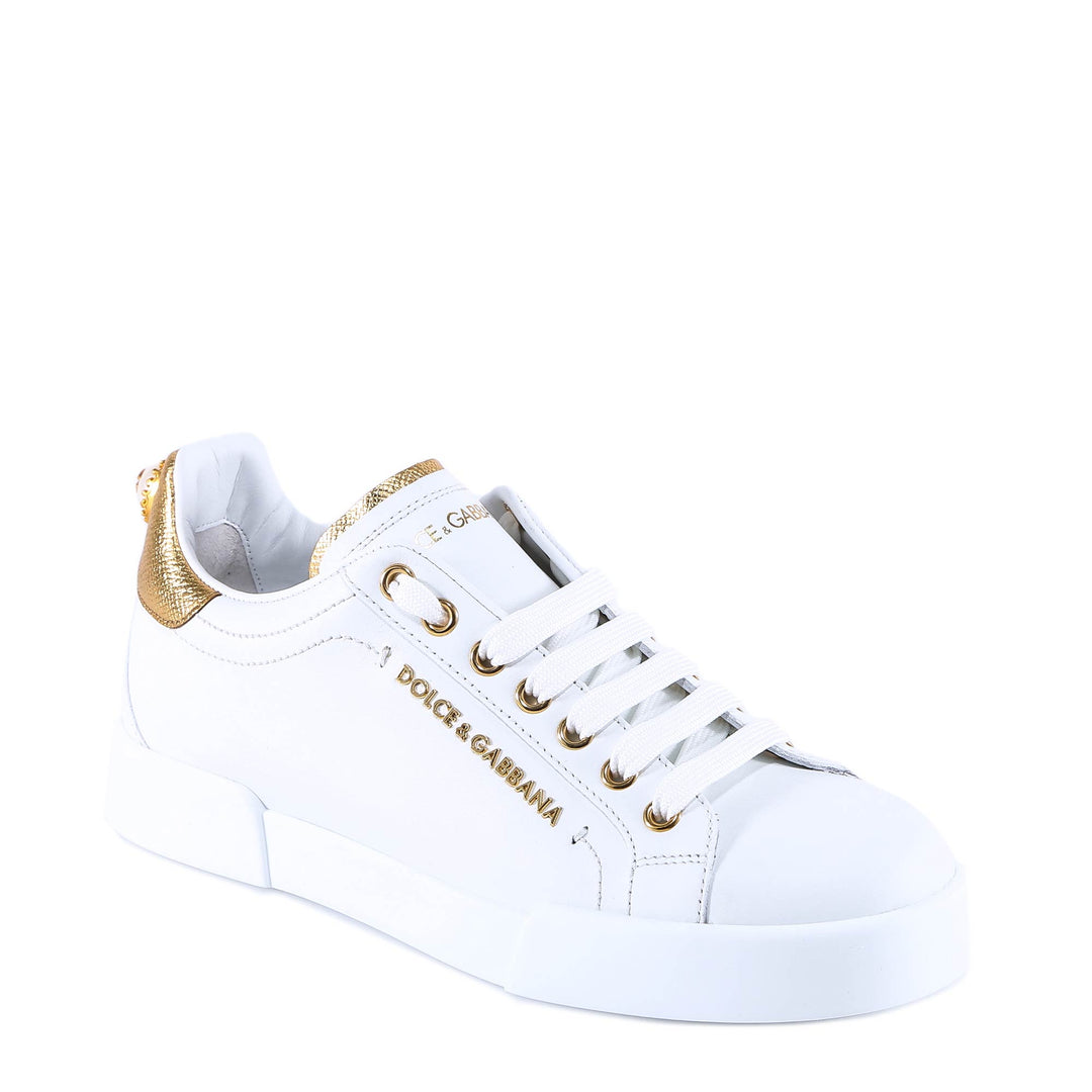 White-gold Portofino Sneakers