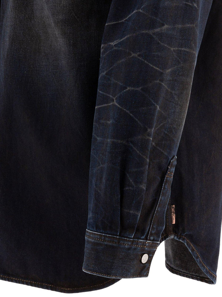 Relaxed Fit Denim Shirt Shirts Blue