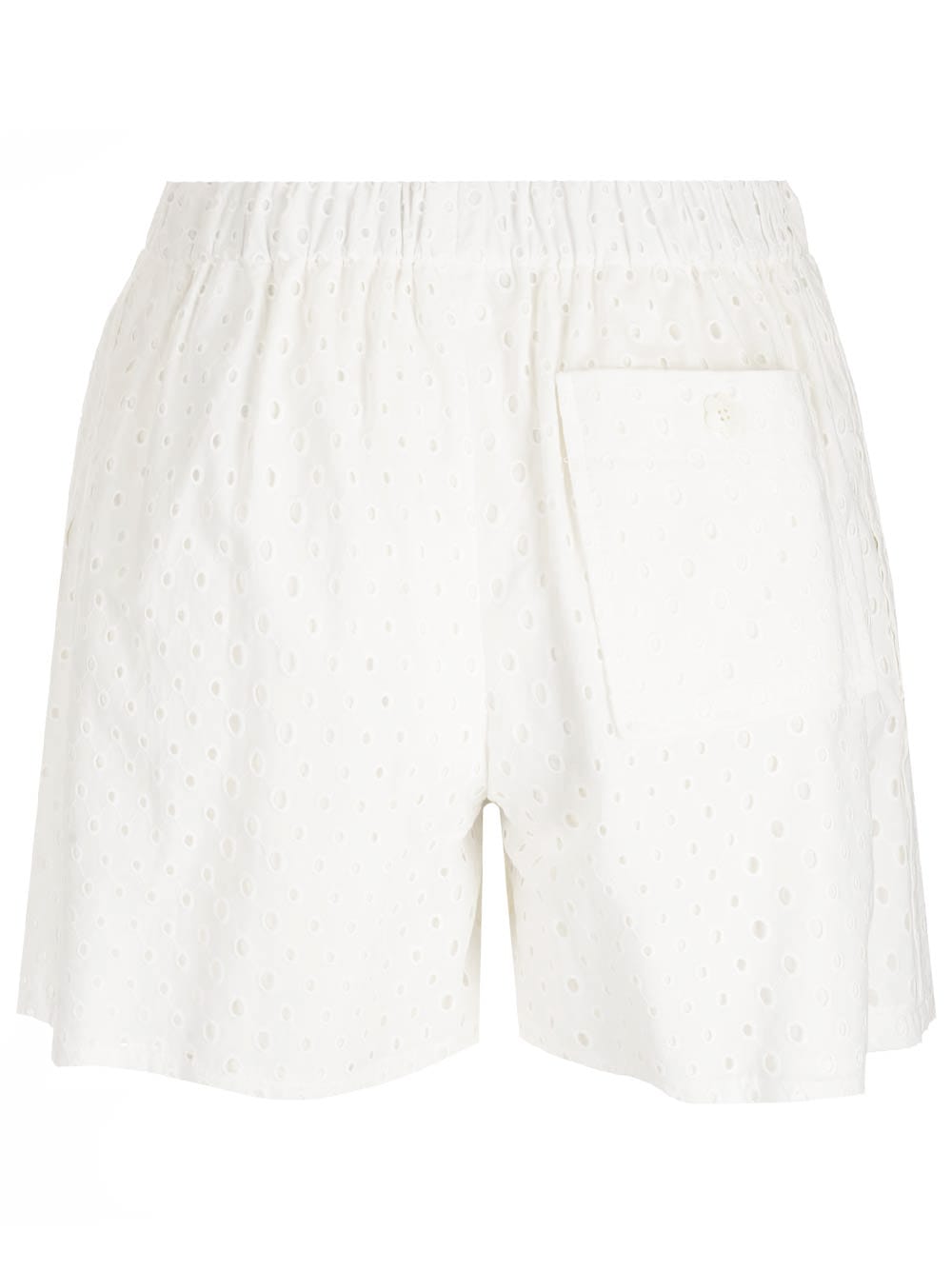 White Broderie Anglaise Shorts Trousers White