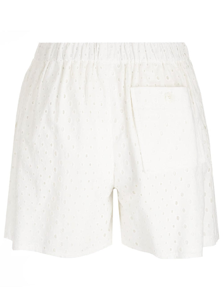 White Broderie Anglaise Shorts Trousers White