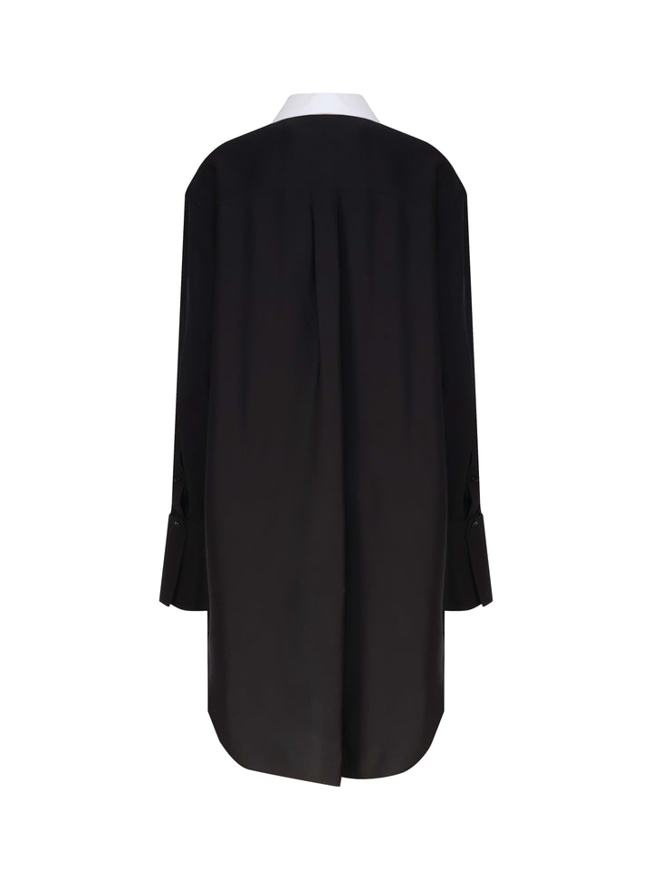 Viscose Blend Shirt Dress Dresses Black