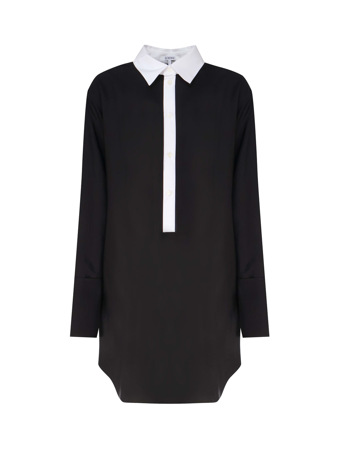 Viscose Blend Shirt Dress Dresses Black