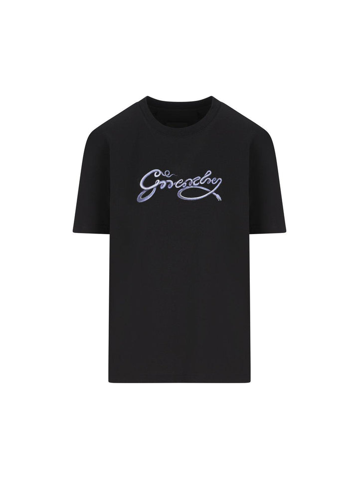 With Printed Logo T-Shirt Black