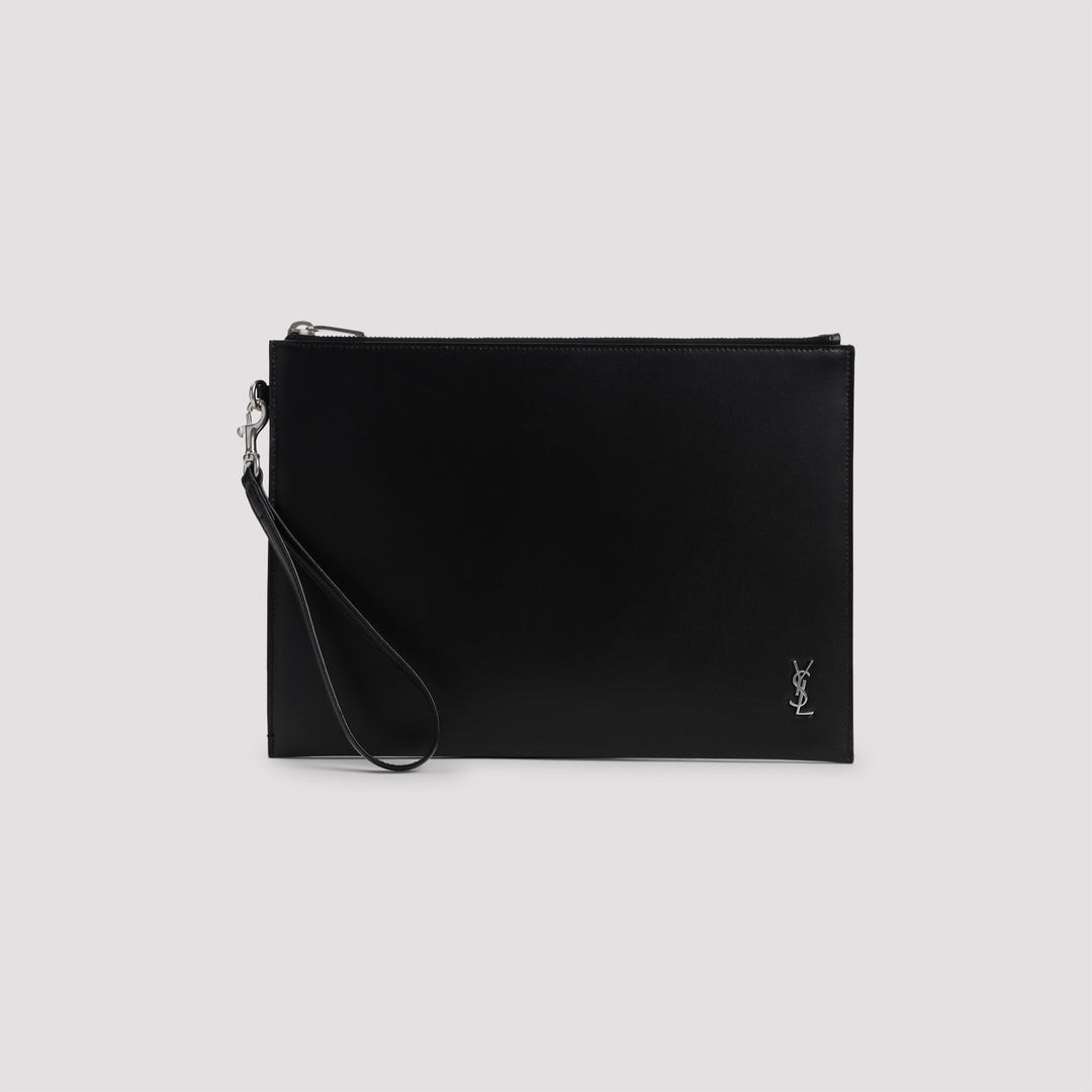 Black Leather Ipad Case Handbags Black