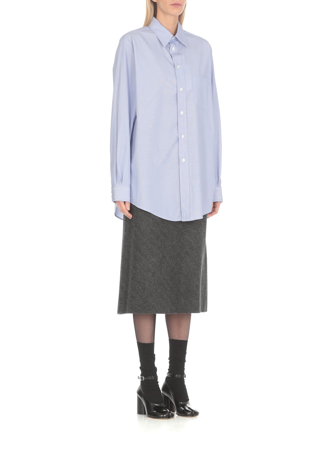 Over Size Shirt Shirts Light Blue