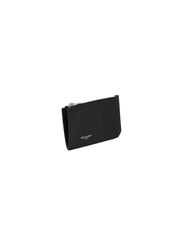 Saint Laurent Paris Large Card Holder Wallets Black