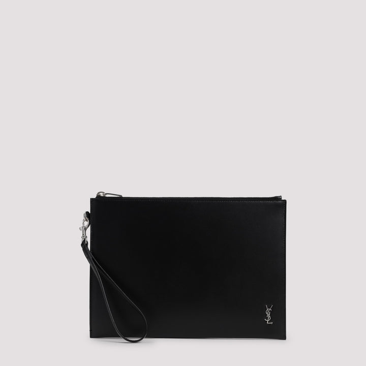 Black Leather Ipad Case Handbags Black