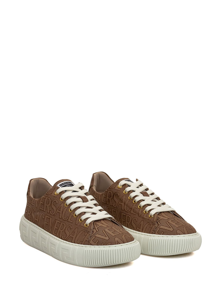 Versace Allover Sneakers Beige