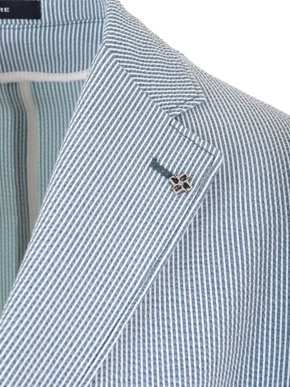 Seersucker Blazer Jackets Blue