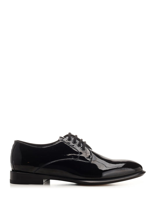 Slim Tread Lace-Up Derbies Lace-Up Shoes Black