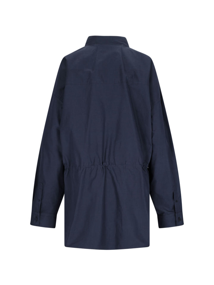 Poplin Shirt Dress Dresses Blue