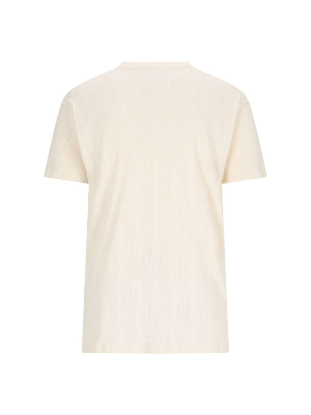 With Ribbed Fabric T-Shirt White