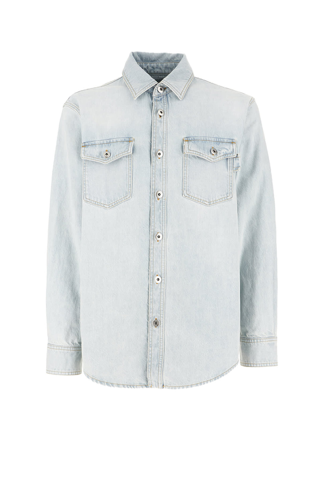 Extra Bleach Wash Denim Shirt Shirts Light Blue