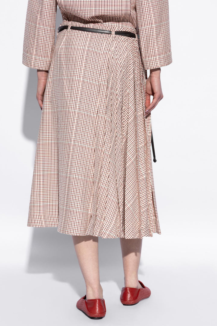 Checked Midi Skirt Skirts Multicolor