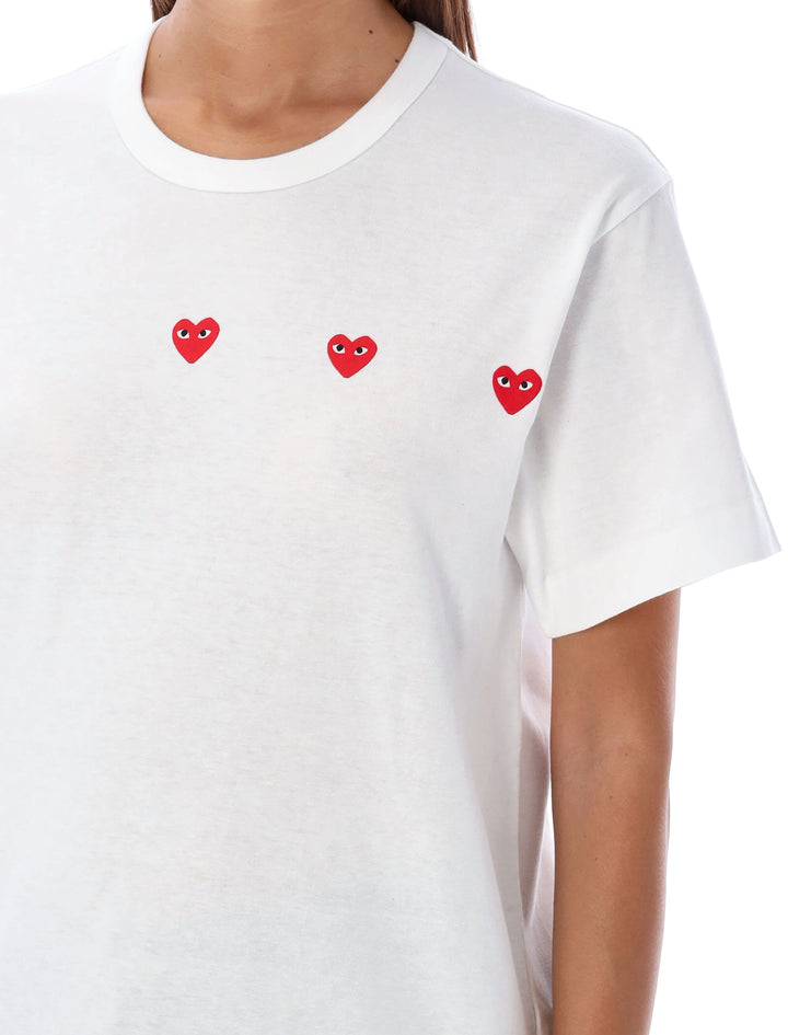 With Red Hearts T-Shirt White