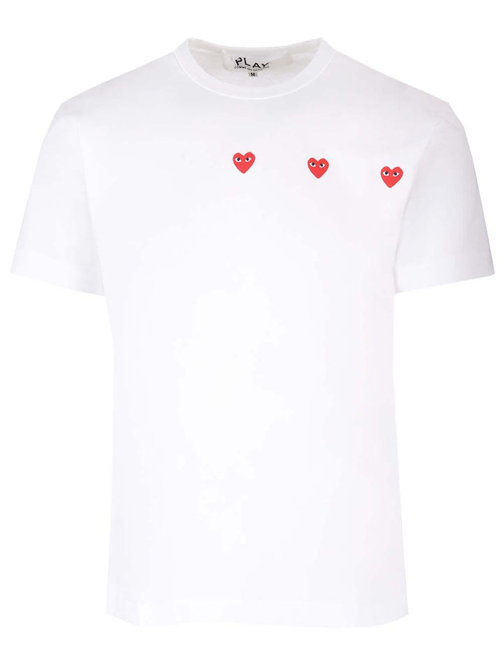 With Red Hearts T-Shirt White
