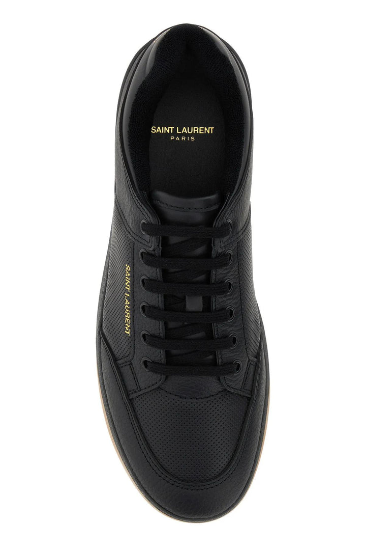 Sl/61 Low-Top In Perforated Leather Sneakers Black
