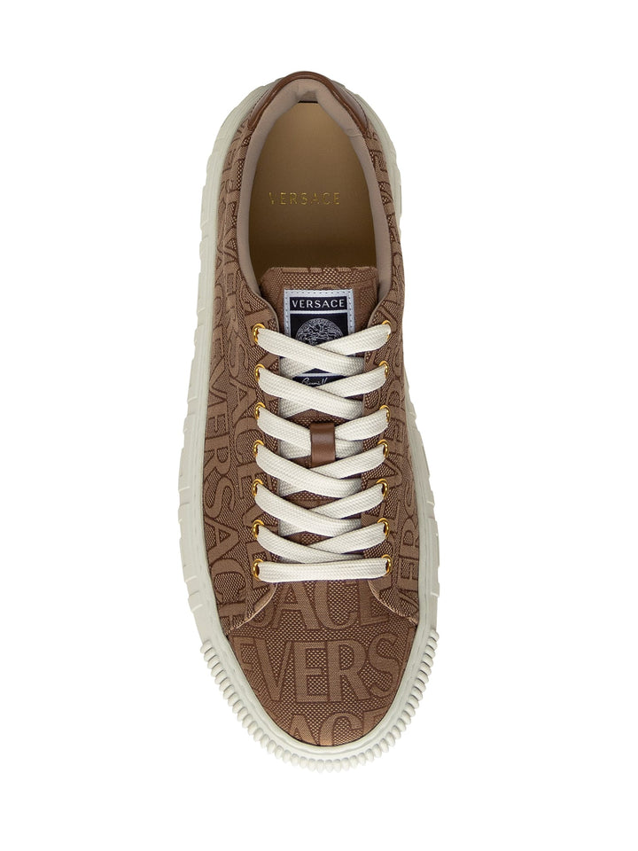 Versace Allover Sneakers Beige