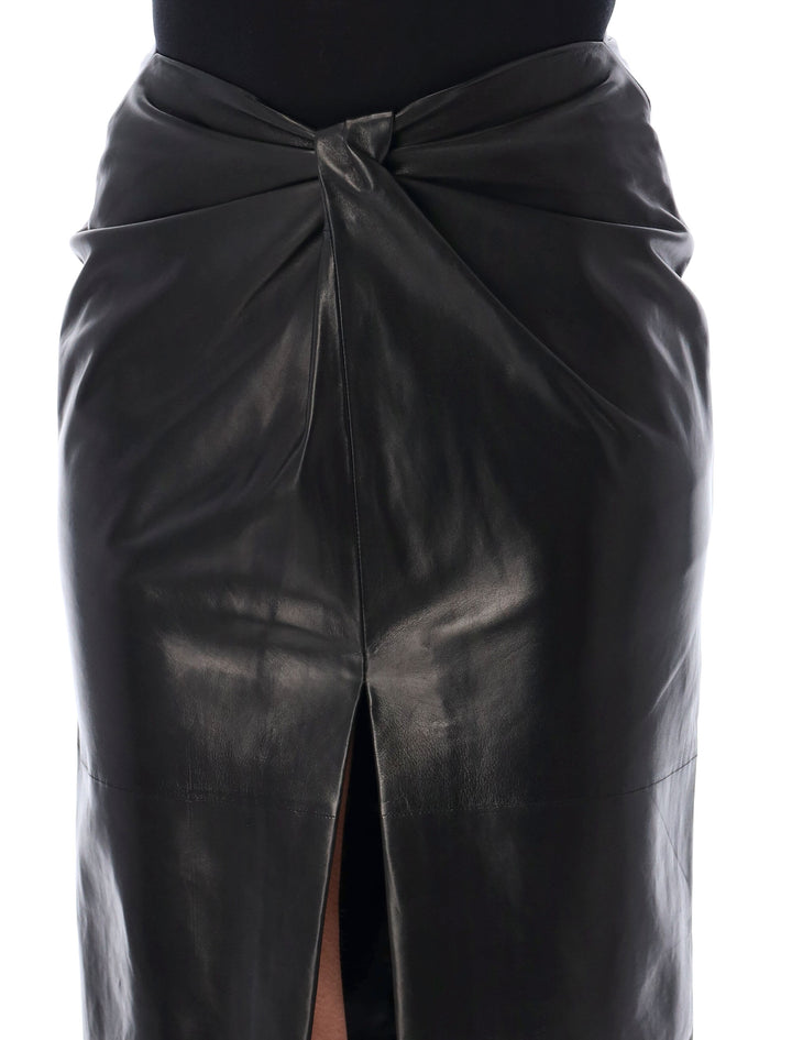 Nappa Pencil Skirt Skirts Black
