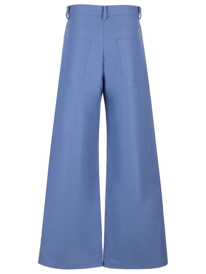Wide-Leg Trousers Blue