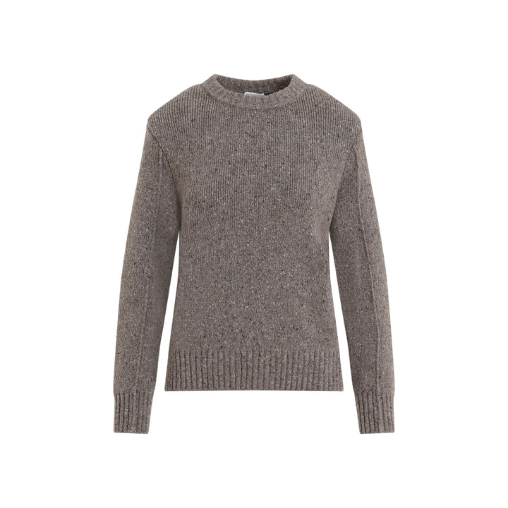 Medium Weight Wool Tailored Sweater Knitwear Beige