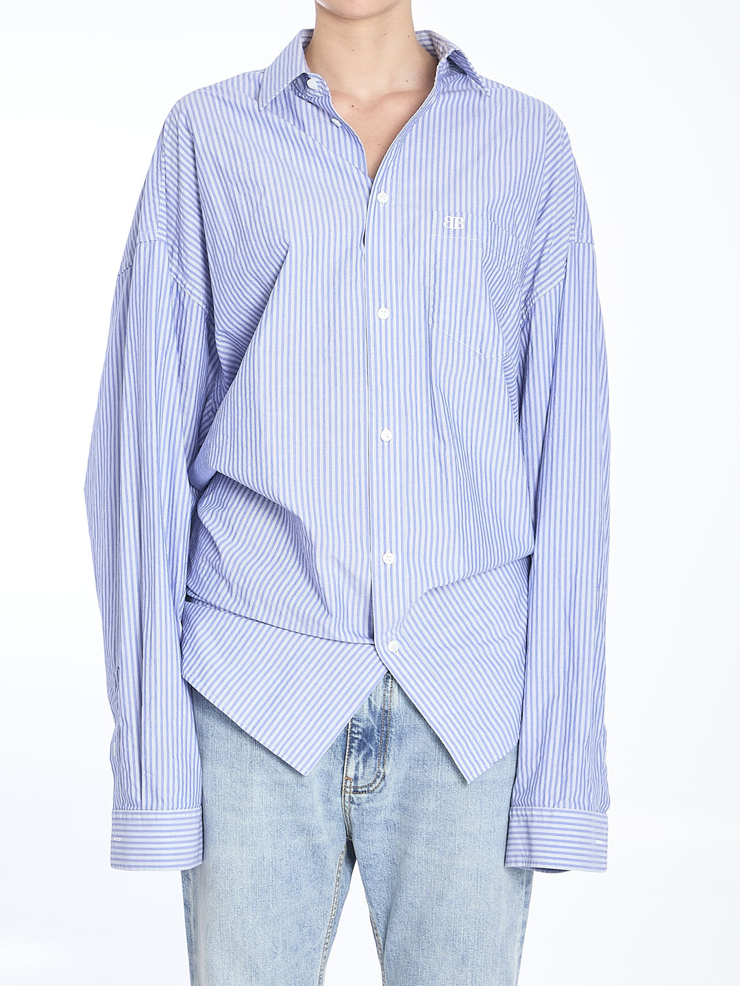 Knotted Shirt Shirts Light Blue