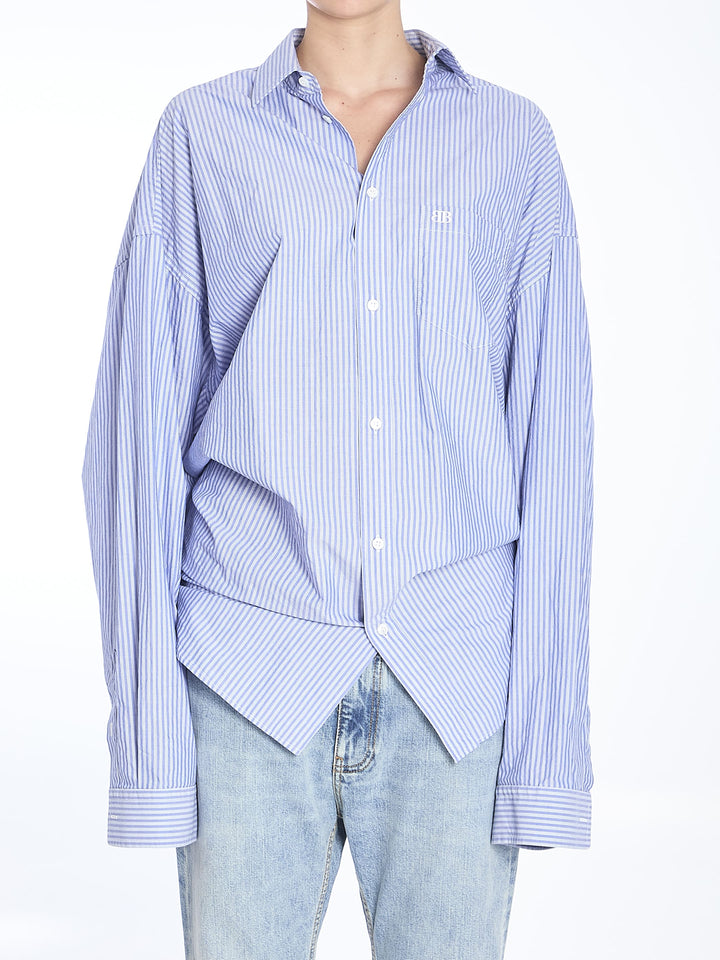Knotted Shirt Shirts Light Blue