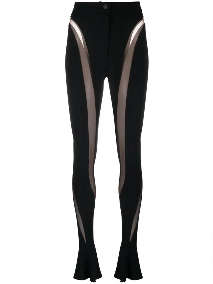 Leggings with transparent panels