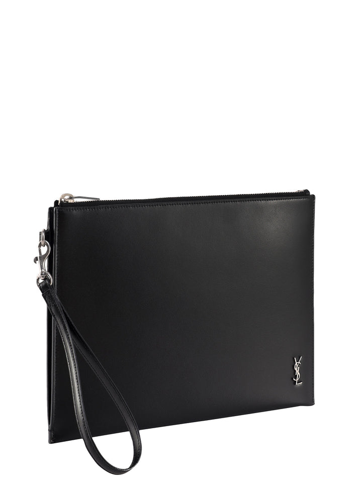 Black Leather Ipad Case Handbags Black