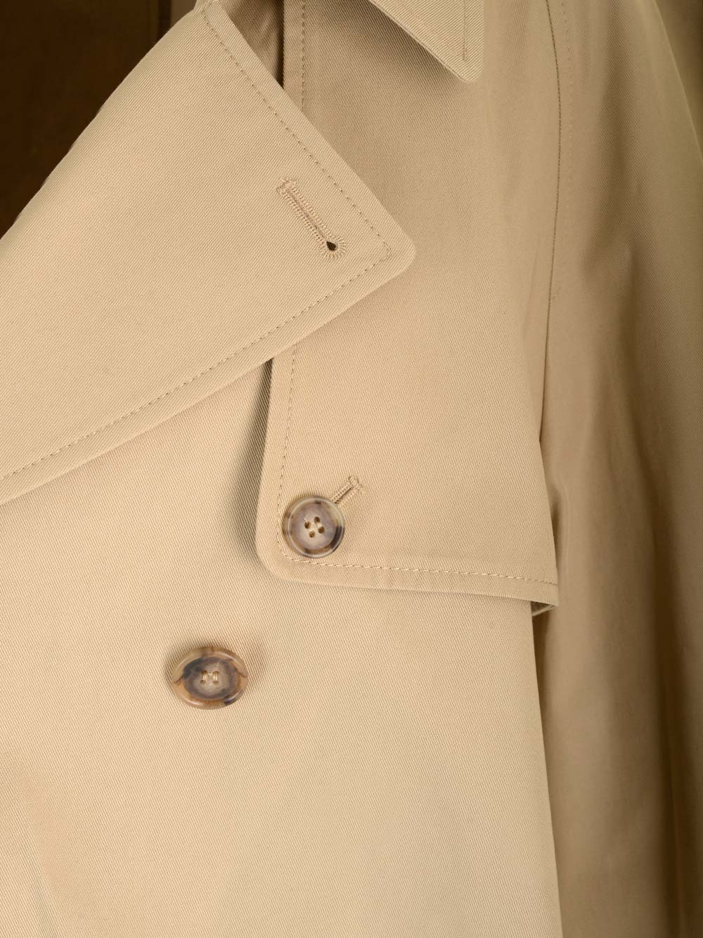 Cropped Trench Coat Jackets Beige