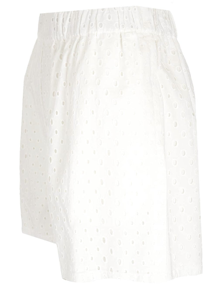 White Broderie Anglaise Shorts Trousers White