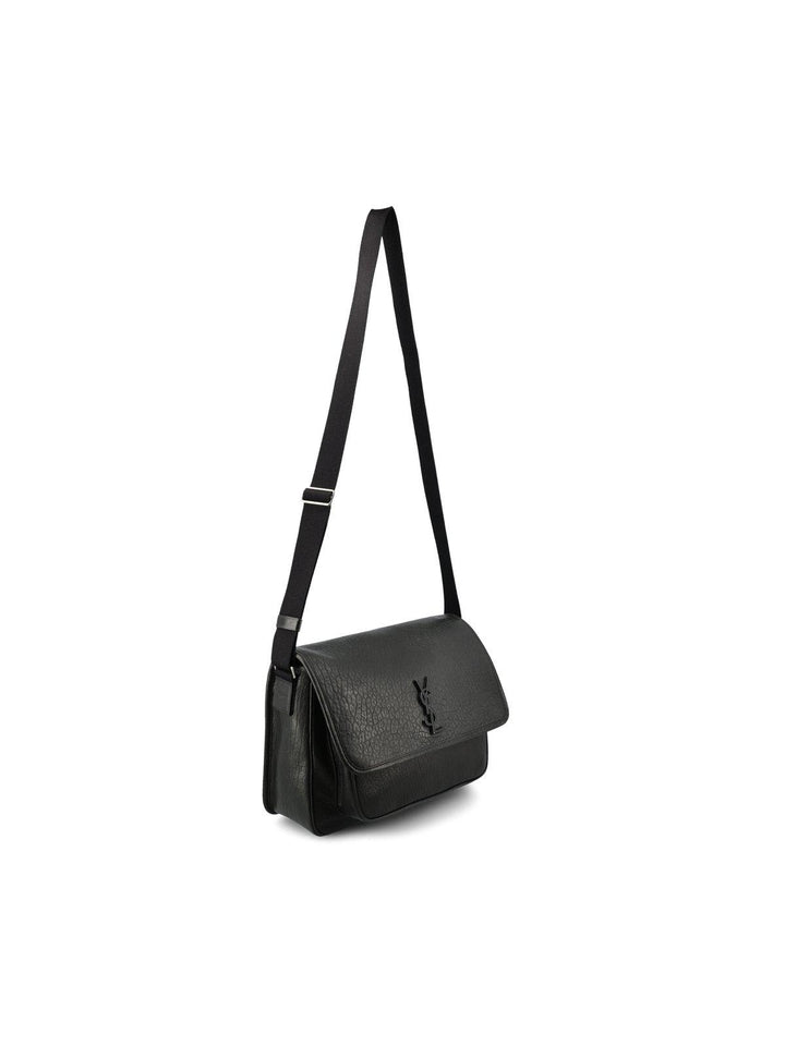 Ysl Niki Messanger Leather Black Shoulder Bags Black