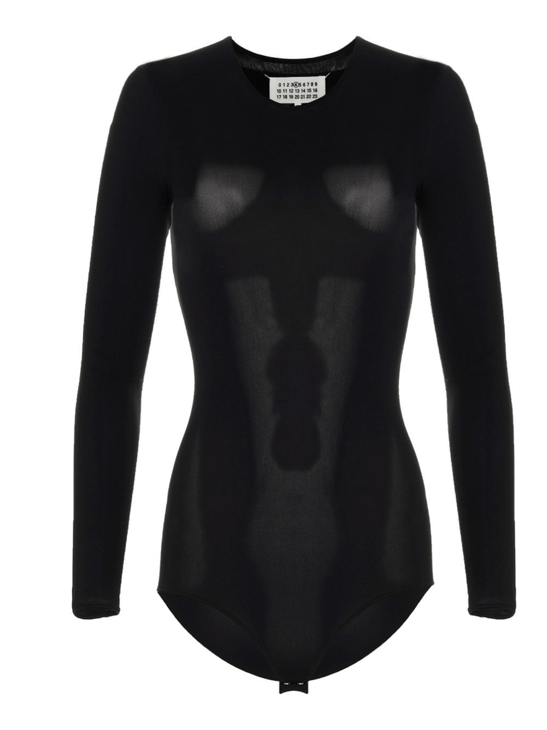Maison Margiela Long Sleeves Crew Neck Bodysuit Tops - Black | cf2a53cfebc45ffff93f3c3cfe59863d7a53d664