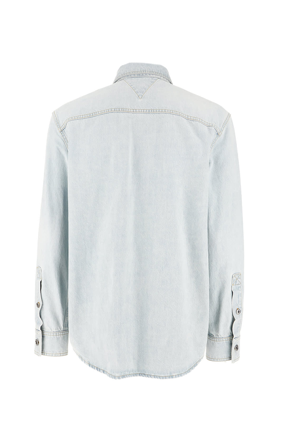 Extra Bleach Wash Denim Shirt Shirts Light Blue