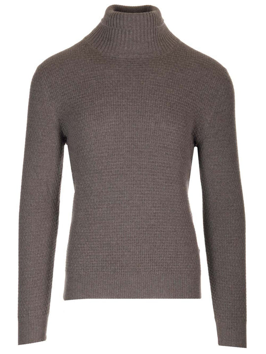 Wool Turtleneck Knitwear Grey