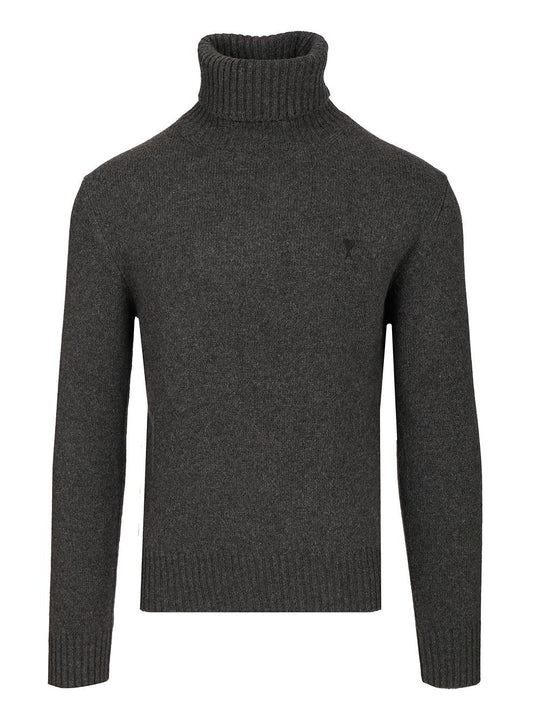 Cashmere Turtleneck Sweater Knitwear Grey