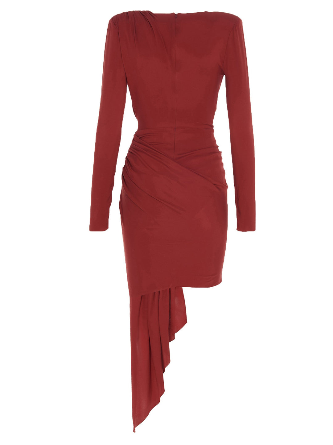 Draped Silk Dress Dresses Red