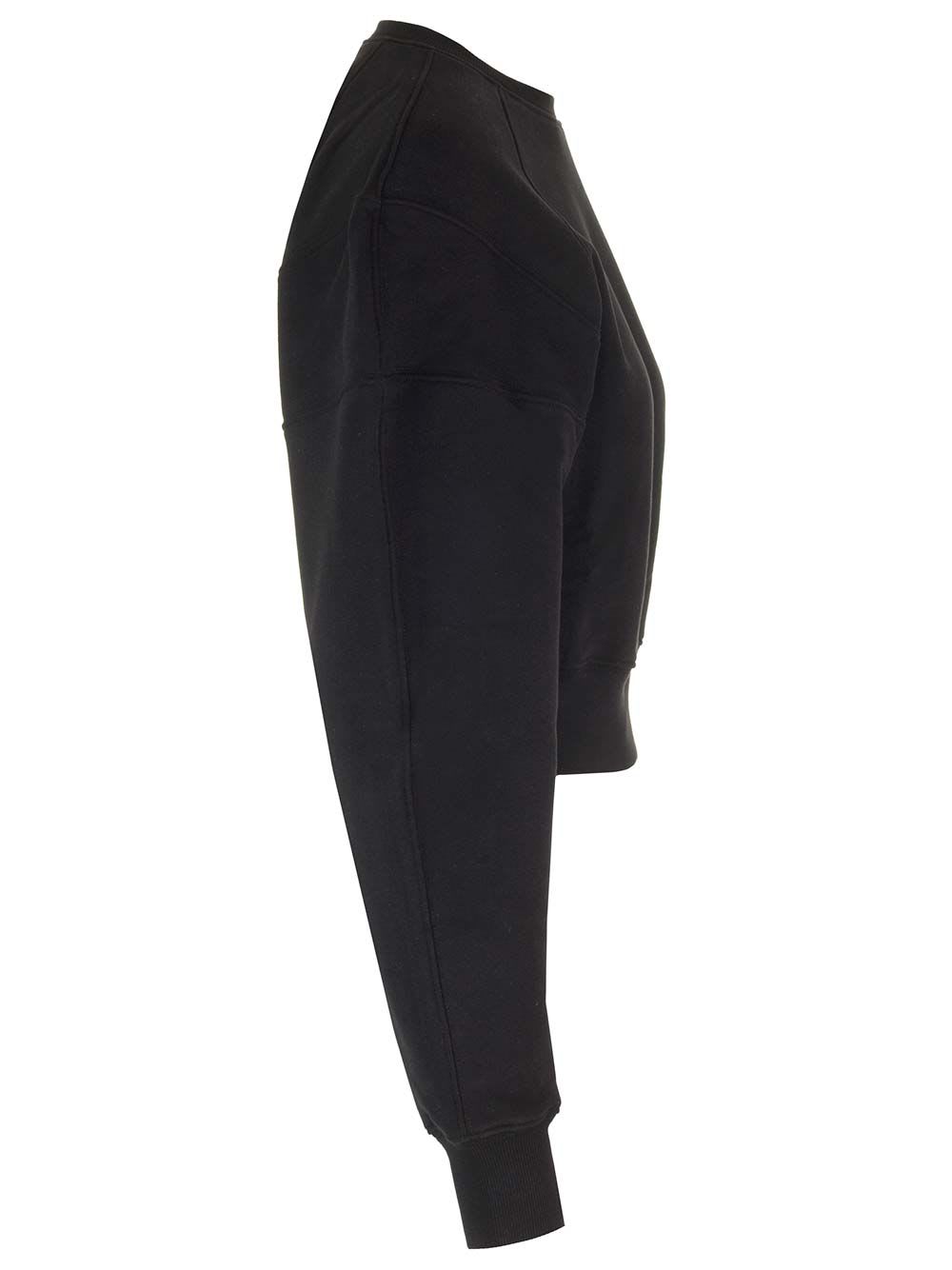 Cropped Sweatshirt Knitwear Black